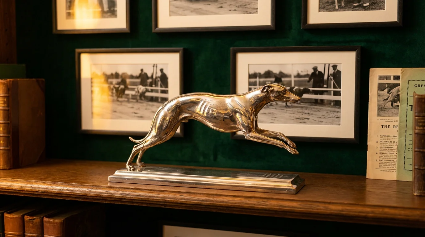 Greyhound Derby past winners trophy and historical finish at the track